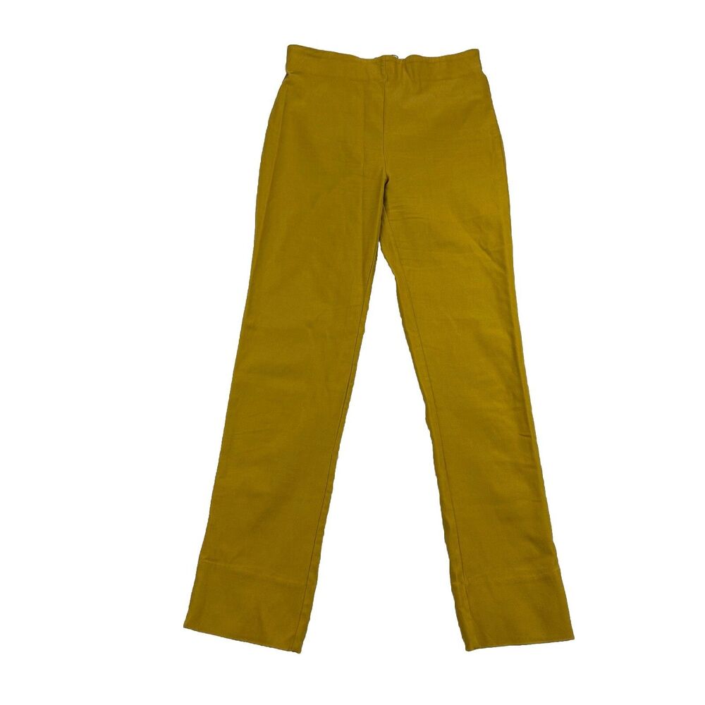 Jean Pierre Klifa Jackie Pant Womens XS Mustard Yellow Stretch Dress Pant Ankle